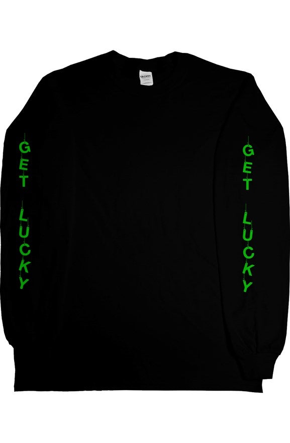 GET LUCKY - Long Sleeve Tee - BLK