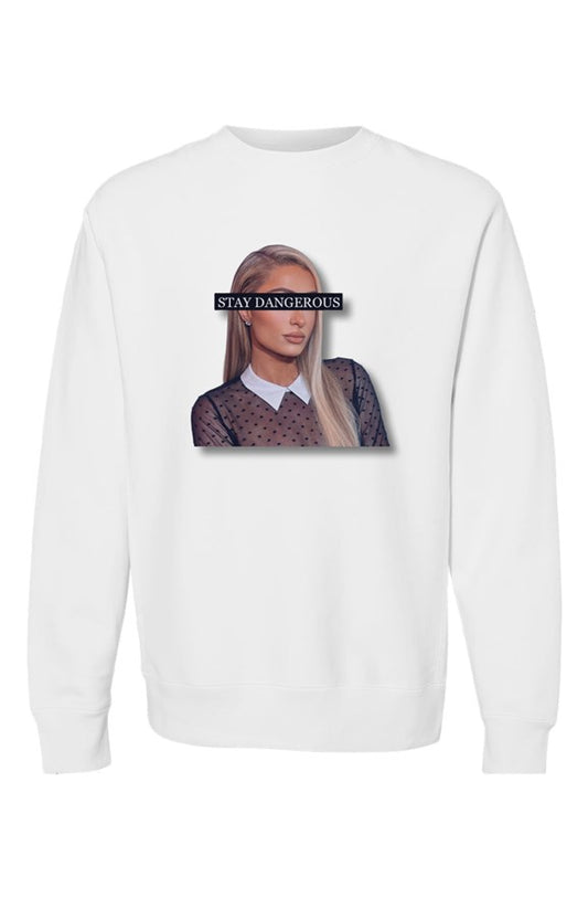 Paris Stay Dangerous - Sweater - White