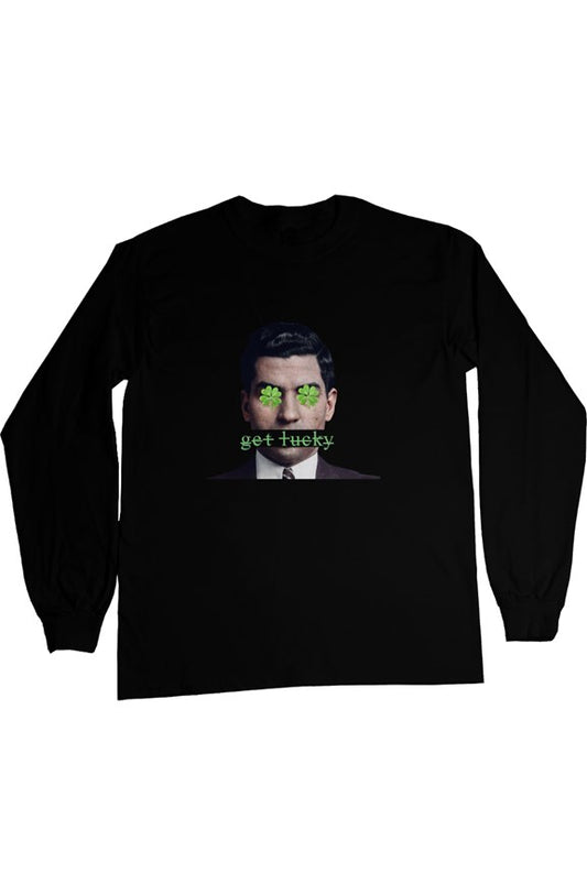 GET LUCKY - Long Sleeve Tee - BLK